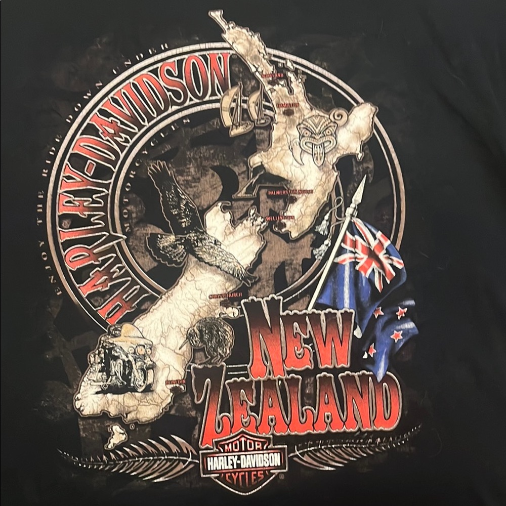 Harley-Davidson New Zealand Map Tee, size XL
